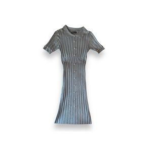 Pearls Beaded Solid Knit Dress